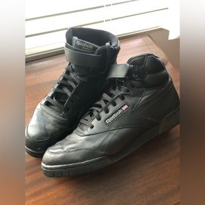 Reebok High Top Mens Black Shoes Size 12